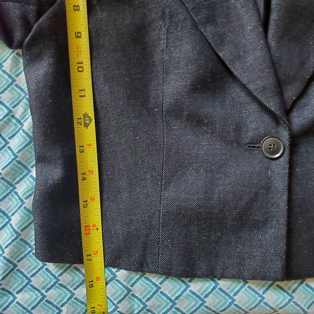 Banana Republic Loretta Wool Linen Cropped Blazer Size 4 Preppy Career Old Money - Picture 14 of 15